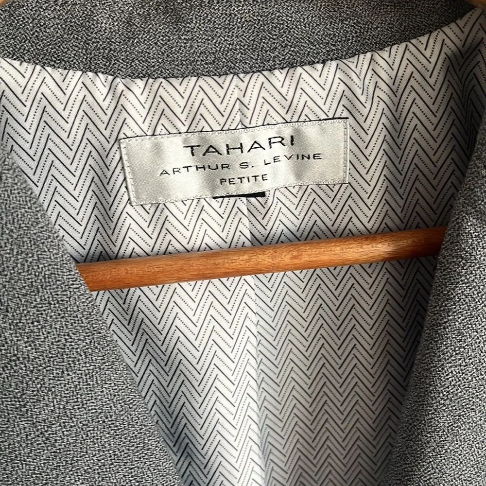 Tahari Blazer Womens‎ Small Petite Grey - Picture 5 of 6